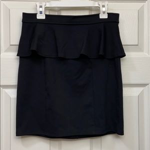 Black peplum skirt
